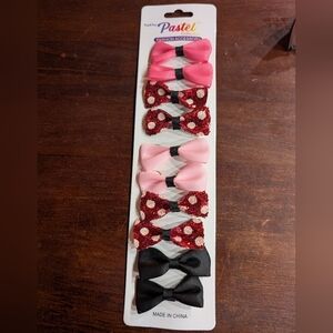 Pastels Hair Bow Collection - Pink, Red, Black